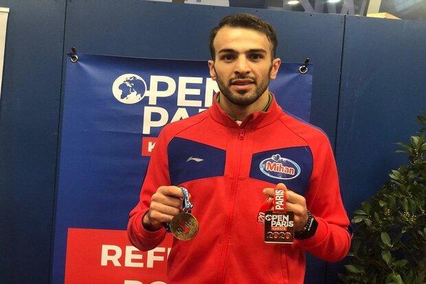 بهمن عسگری روی نوار طلایی، طلای سوم مرد المپیکی کاراته