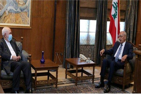 دیدار وزیر امور خارجه ایران با رئیس مجلس لبنان